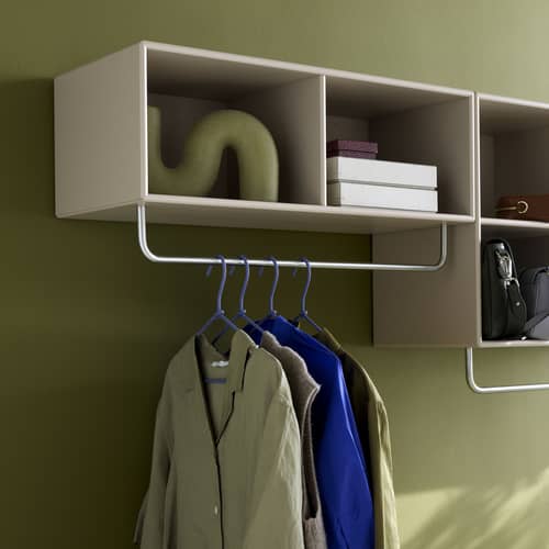Étagère Coat bois orange / Penderie - L 69,6 x H 24 x Prof. 30 cm - MONTANA - Hokkaido 162 - Acier, MDF laqué