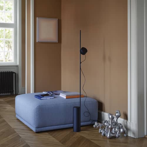 Pouf Connect Soft / 99 x 99 cm - Muuto - Gris (tissu Clay 12) -  Ouate, Holz, Kvadrat-Gewebe, Schaumstoff