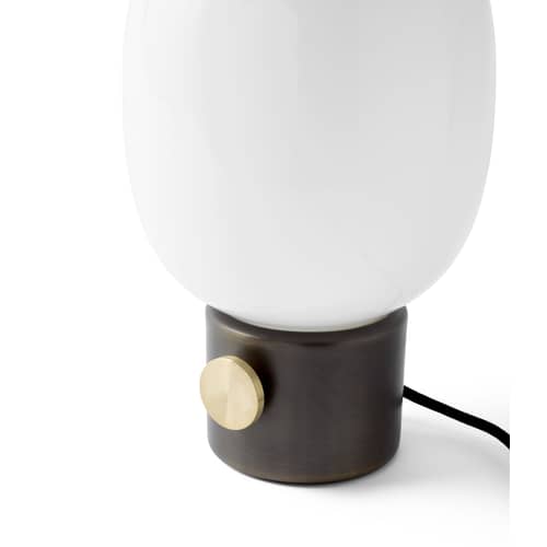 JWDA Table lamp glass white brown metal / Metal - Audo Copenhagen - Burnished brass - Burnished brass, Glass