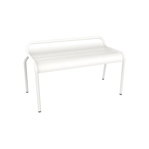 Banc empilable Luxembourg métal blanc / Compact - 2 places / L 90 cm - Fermob - Blanc coton - Aluminium
