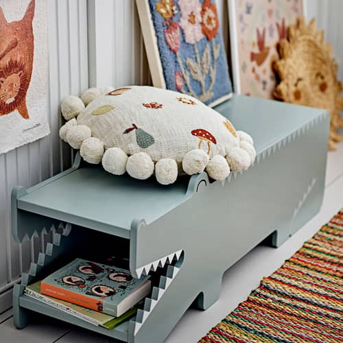 Banc enfant Arnie bois vert / L 100 cm - Bloomingville - Vert - MDF
