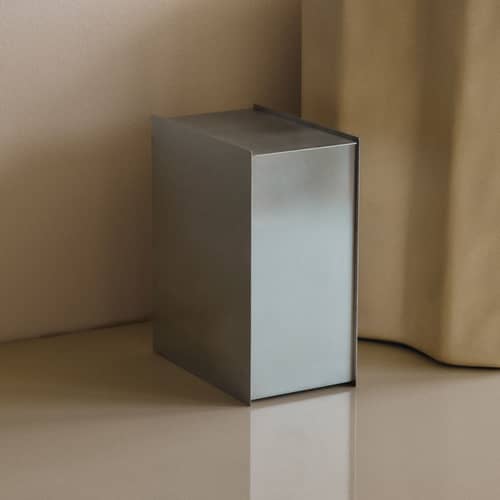 Sama Bathroom bin metal / 5 liters - Ferm Living - Brushed steel - Brushed stainless steel