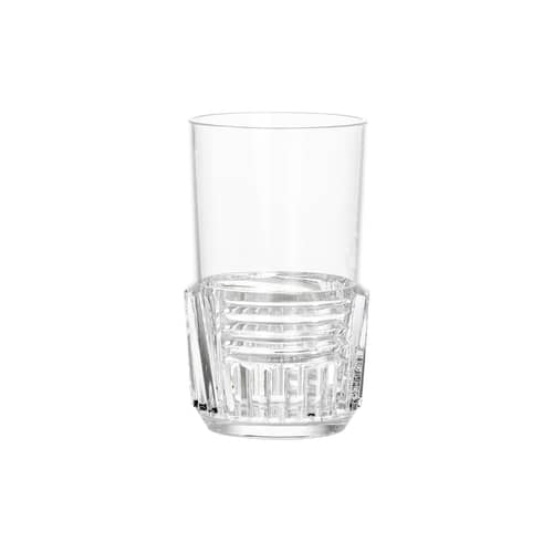 Bicchiere Trama Large materiale plastico trasparente / H 15 cm - Kartell - Cristallo - Tecnopolimero