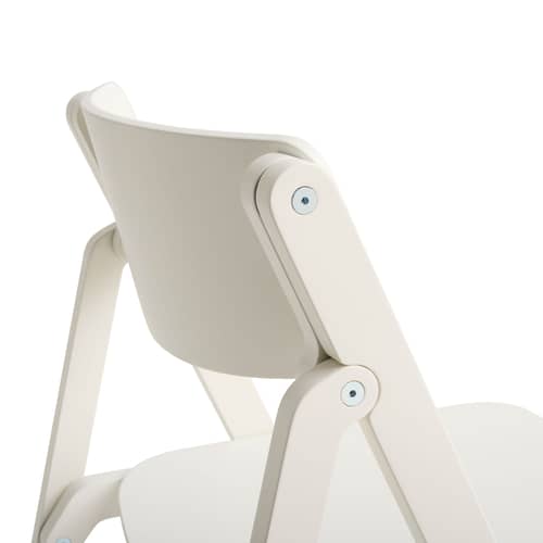 Chaise pliante Backflip bois blanc - Hay - Blanc crème - Contreplaqué de hêtre moulé, Hêtre massif