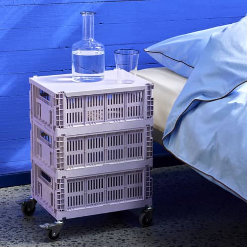 Deckel  metall violett / Für Korb Colour Crate Medium 26,5 x 34,5 cm - Hay - Lavendel - Stahl
