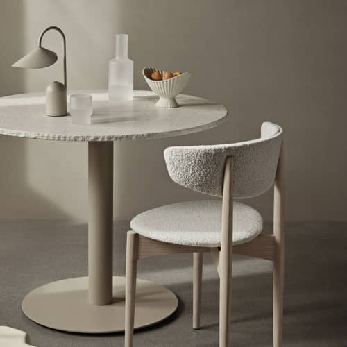 Fountain Small Bowl ceramic white / 19 x 15 x H 13 cm - Ferm Living - L 19 cm / White - Sandstone