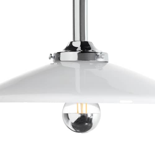 Hanging Lamp n°3 Wall light with plug metal silver / H 135 x W 137.5 cm - valerie objects - Chromed steel - Chromed steel, Glass