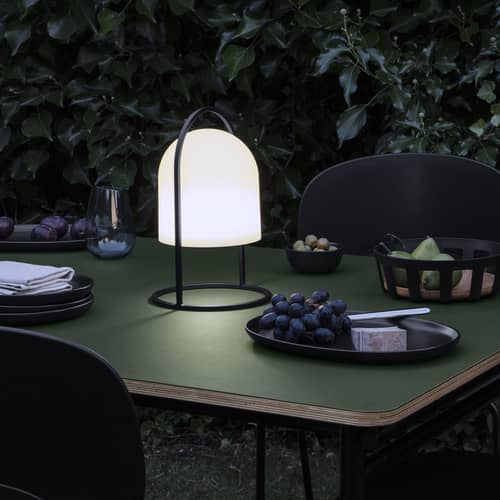 Lampada solare da esterno LED Small materiale plastico bianco / Ø 18,5 x H 30 cm - Ricarica solare o mini-USB - Eva Solo - H 30 cm / Bianco - Acciaio, Plastica
