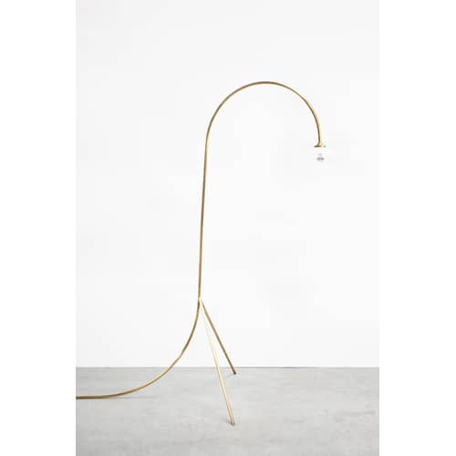 Lampadaire Standing Lamp n°1 or métal / H 190 cm - valerie objects - Laiton - Acier, Verre