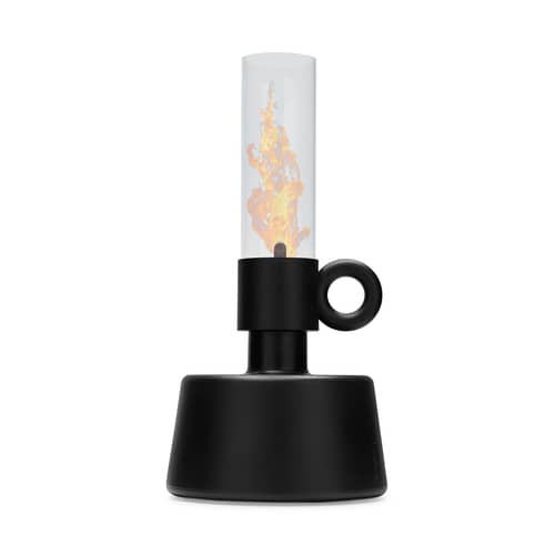 Lampe à huile d\'extérieur Flamtastique / Ø 58 x H 115 cm - Fatboy - Anthracite - Métal, Polyéthylène recyclé, Verre