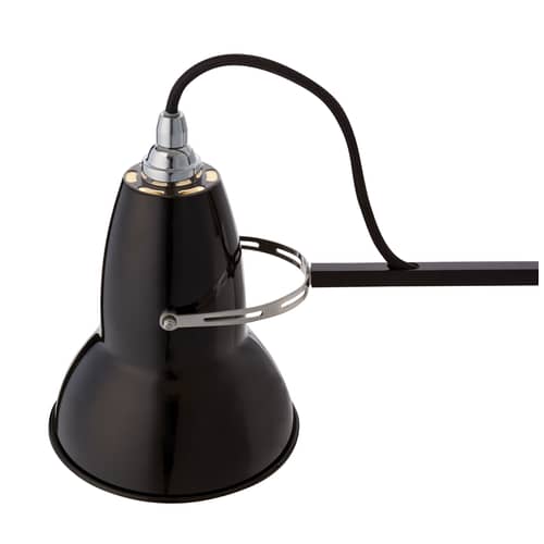 Lampe de table Original 1227 métal noir / Réédition 1930\' / Seconde vie - Anglepoise - Noir / Raccords chromés - Aluminium
