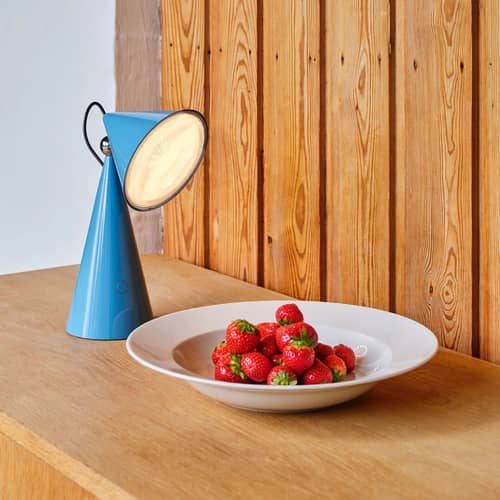 Lampe sans fil rechargeable Pose LED / Orientable - Tom Dixon - Bleu Baby - Polycarbonate