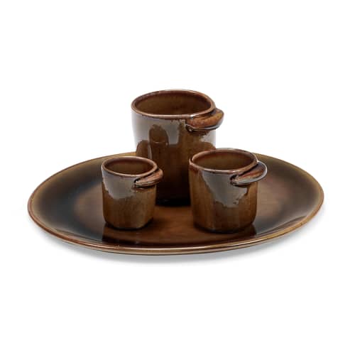 Set de 2 mugs Out of Lines - Serax - Ocre - Grès émaillé