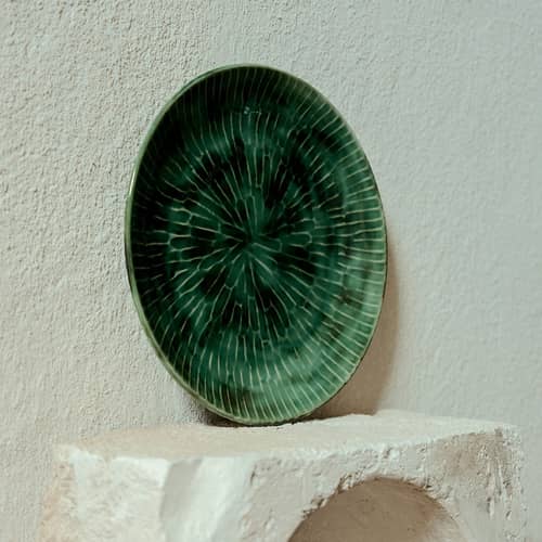 Piatto Verde Lanza ceramica verde / Ø 27 cm - Set di 2 - Serax - Ø 27 cm - Gres smaltato
