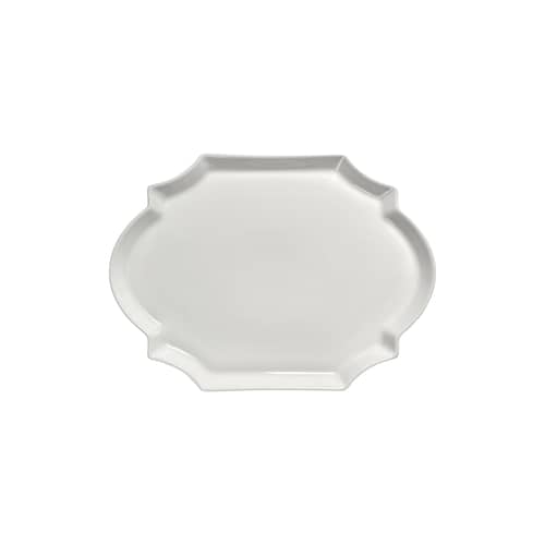 Assiette de présentation Perle Fine céramique blanc / 36,6 x 26,5 cm - Serax - Blanc - Porcelaine émaillée