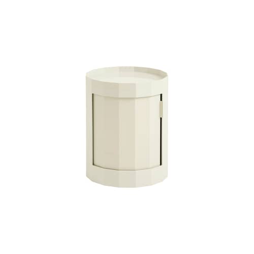 Facet Low Storage plastic material white / H 48 cm - 1 Door - Hay - Eggshell - Recycled ABS