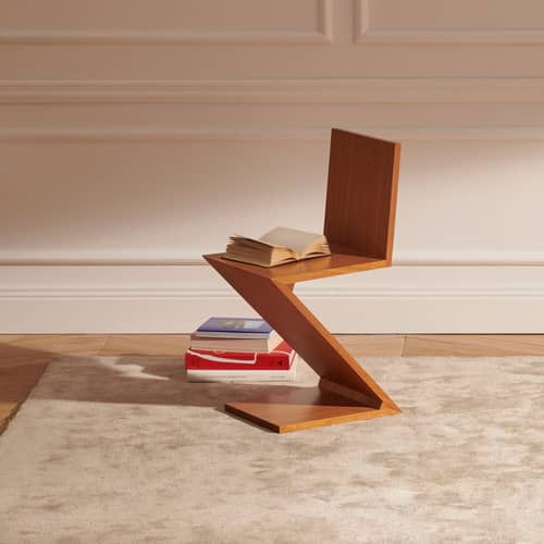 Stuhl Zig Zag holz natur / Gerrit Thomas Rietveld, 1934 - CASSINA - Kirschbaum - Kirschbaum, massiv