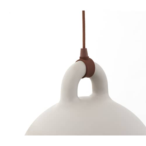 Suspension Bell métal beige / Small Ø 35 cm - Normann Copenhagen - Sable mat & Int. Blanc - Aluminium