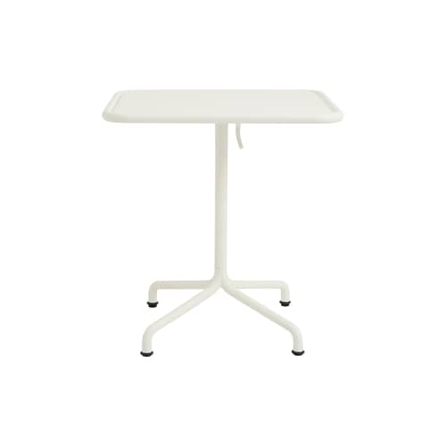 Table rectangulaire Deville métal blanc / 60 x 70 cm - Hay - Blanc crème - 