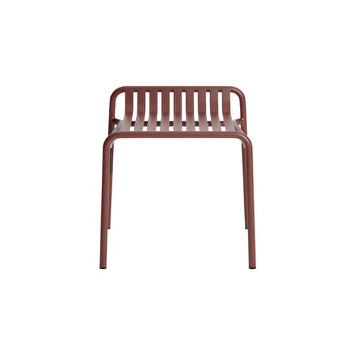 Tabouret empilable Week-end métal rouge / Aluminium - Petite Friture - Rouge brun - Aluminium