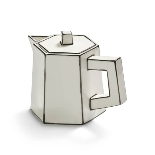 Carte Blanche Teapot ceramic white - Serax - White & black - China