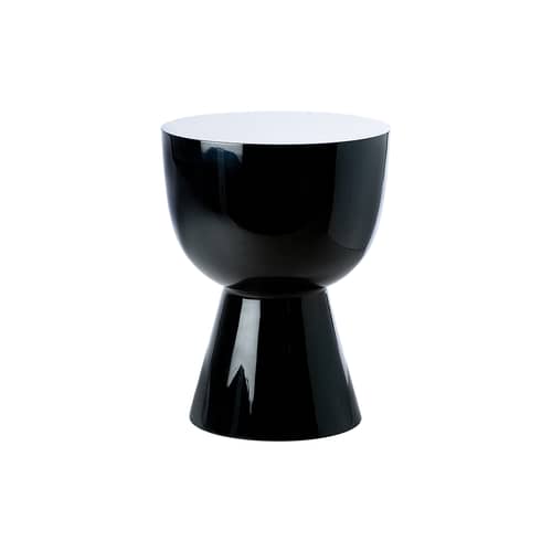 Hocker Tip Tap plastikmaterial schwarz / Plastik - Pols Potten - Schwarz - lackiertes Polyester