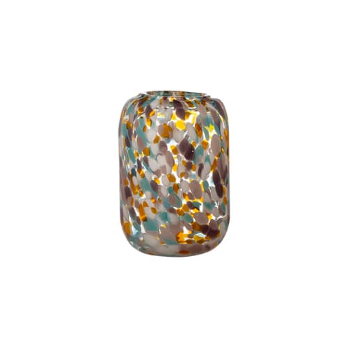 Vase Vidia verre multicolore / Ø 13 x H 18 cm - soufflé bouche - Bloomingville - Multicolore - Verre soufflé bouche
