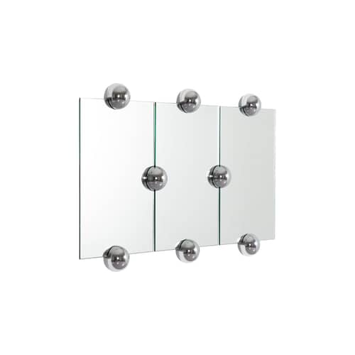 Wandspiegel Sphera Crystal Palace metall silber / L 140 x H 79 cm - Moustache - Verchromt - Glas, Verchromtes Zamak