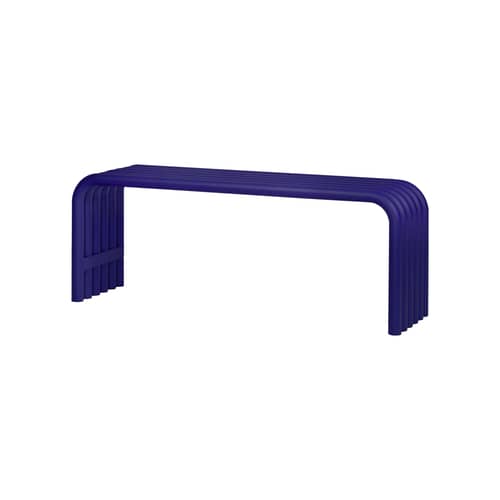 Banc Nokk métal bleu / L 114 cm - NOO.MA - Myrtille douce - Acier