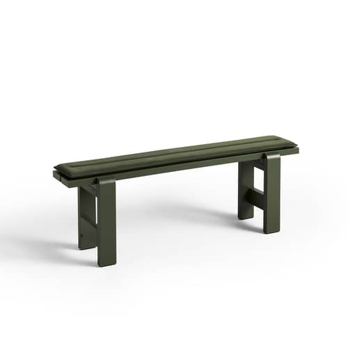 Banc Weekday bois vert / L 140 cm - Hay - Vert olive - Pin massif certifié FSC