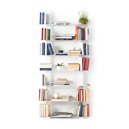 Bibliothèque murale Pacifico métal blanc / L 90 x H 192 cm - Opinion Ciatti - Blanc - Acier