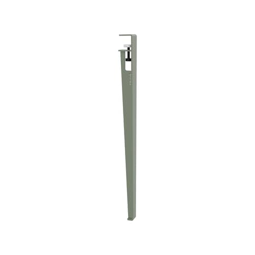 Fuß  metall grau mit Schraub-Befestigung / H 75 cm Um Tische & Schreibtische zu gestalten - TIPTOE - Eukalyptus-grau - thermolackierter Stahl