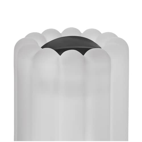 Lampada da tavolo Press LED vetro bianco / H 23,5 cm - Tom Dixon - Gelato - Acciaio, Vetro pressato