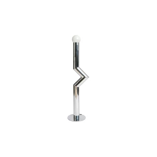 Lampadaire Déviation Simple by Axel Chay métal argent / H 120 cm - Exclusivité - Axel Chay - Poli miroir - Aluminium poli, Verre