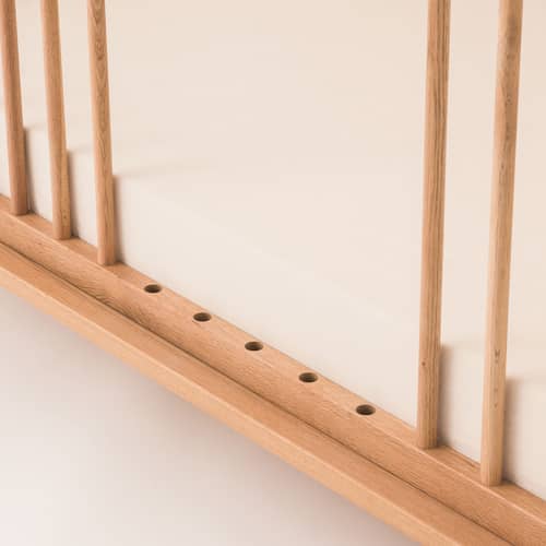 Lettino evolutivo Latitude legno naturale / 82 x 152 cm - NOBODINOZ - Letto per bambini - Rovere massello