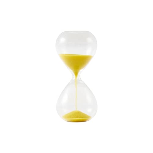 Sablier Ball XXS jaune /  30 sec. - H 8,5 cm - Pols Potten - Jaune - Sable teinté, Verre