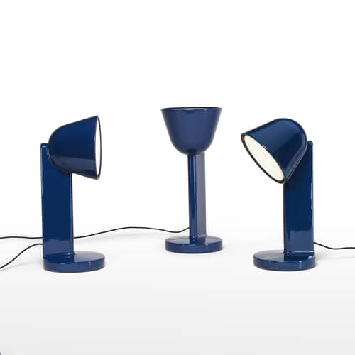 Céramique Down Table lamp ceramic blue / Ronan Bouroullec - Handmade - Flos - Navy Blue - Ceramic