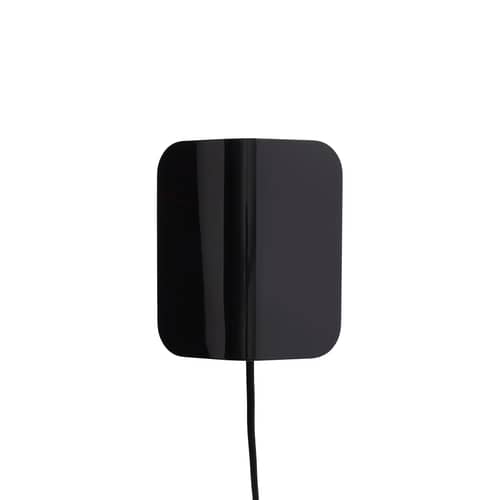 Apex Wall light with plug metal black / Orientable - Hay - Black & White - Painted steel