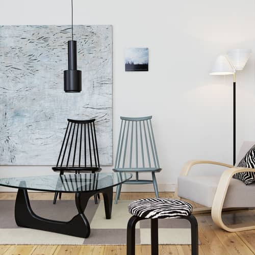 Mademoiselle Lounge Armchair wood black / Ilmari Tapiovaara, 1956 - ARTEK - Black - Solid birch