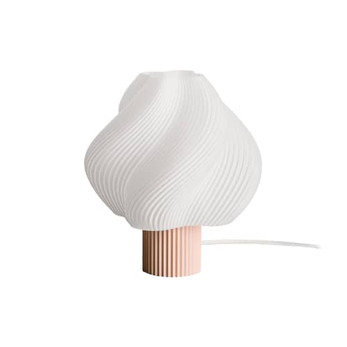 Lampe de table Soft Serve Regular rose / H 26 cm - CRÈME ATELIER - Sorbet Fraise des bois / blanc - PLA recyclé