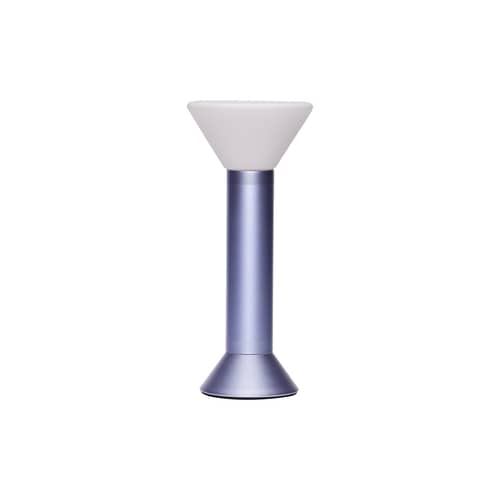Lampe sans fil rechargeable Flash LED métal violet - HÜBSCH - Violet - Fer laqué, Verre