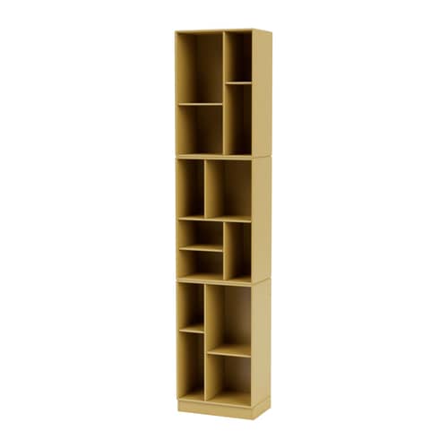 Libreria Loom legno giallo / L 46,8 x P 30 x H 215,8 cm - MONTANA - Cumino 157 - MDF laccato