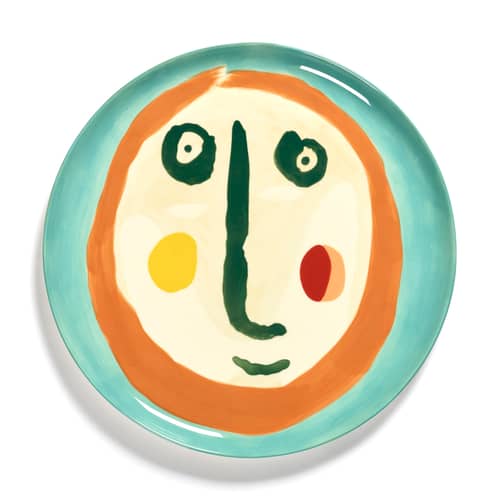 Piatto di portata Feast ceramica multicolore / Ø 35 x H 2 cm - Serax - Viso 2 / Multicolore - Gres smaltato