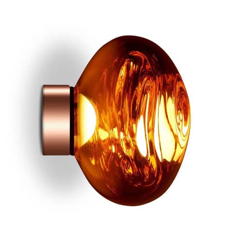 Applique Melt Surface Mini LED / Plafonnier - Ø 30 cm / Change de couleur - Tom Dixon - Cuivre - Polycarbonate