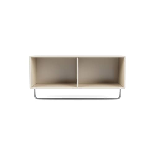 Étagère Coat bois blanc / Penderie - L 69,6 x H 24 x Prof. 30 cm - MONTANA - Oat 158 - Acier, MDF laqué