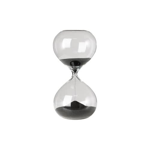 Sablier Ball Small / 30 min - H 20 cm - Pols Potten - Noir - Verre