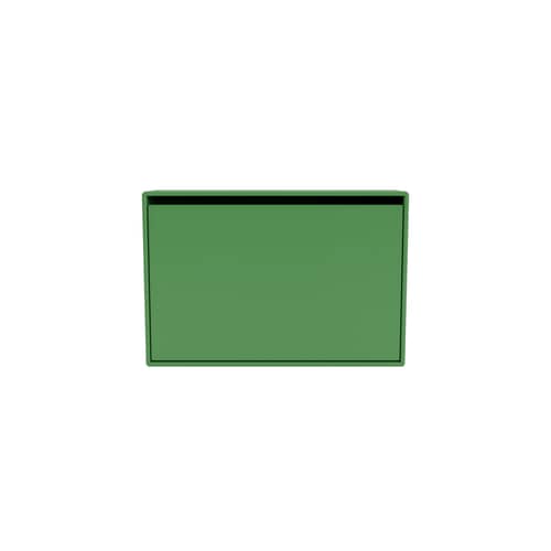 Hide Shoe rack wood green / W 69.6 x H 46.8 x D 20 cm - MONTANA - Parsley 152 - Lacquered MDF