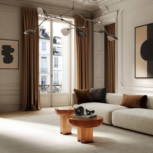 Table d\'appoint Crown Tall / Ø 45 x H 50 cm - 101 COPENHAGEN - Caramel - Verre soufflé bouche