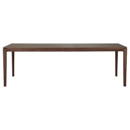 Table rectangulaire Bok bois marron / 240 x 100 cm - 10 personnes - Ethnicraft - Teck brun - Teck massif teinté brun