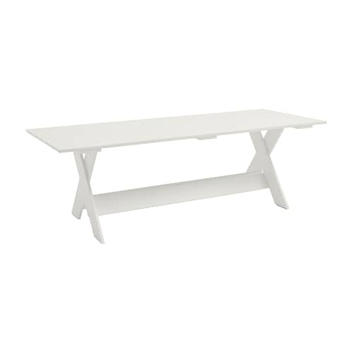 Table rectangulaire Crate Outdoor bois blanc / Gerrit Rietveld, 1934 - 230 x 89,5 cm - Hay - Blanc - Pin massif laqué